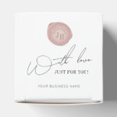 Ballotins Script minimaliste Cire rose Monogramme d'entrepri (Haut)