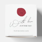 Ballotins Script minimaliste Stamp de cire rouge Monogramme  (Haut)