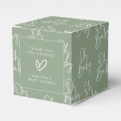 Ballotins Script moderne Sage Oh Baby Baby shower simple (Verso)