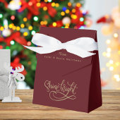 Ballotins Script Or moderne Simple Elégant Vin Rouge