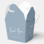 Ballotins Script personnalisé Dusty Bleu Mariage simple Merc (Ouvert)
