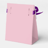 Ballotins Script rose violet Floral moderne Mariage Merci (Arrière)