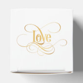 Ballotins Script tourbillonnant Calligraphie Aimer Or sur No (Haut)