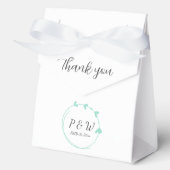 Ballotins Seafoam Simple Coeur Wreath Monogram Mariage (Recto)