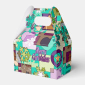 Ballotins Seamless Merry Christmas Snowflake dark green colo (Arrière)