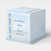 Ballotins Seashell Beach Wedding Enregistrer La Date (Verso)