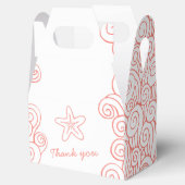 Ballotins Seastar tourbillon aqua blanc mariage faveur boîte (Ouvert)