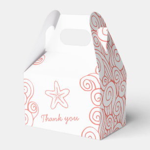 Ballotins Seastar tourbillon aqua blanc mariage faveur boîte