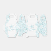 Ballotins Seastar tourbillon aqua blanc mariage faveur boîte (Déplié)