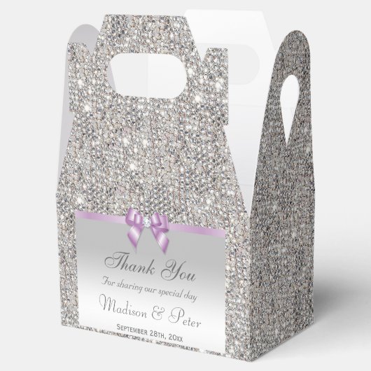 Ballotins Séquins Argent Classique Lilac Bow Diamond (Ouvert)