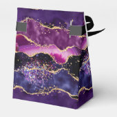 Ballotins Séquins d'or violet foncé Agate Anniversaire Merci (Arrière)