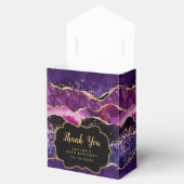 Ballotins Séquins d'or violet foncé Agate Anniversaire Merci (Ouvert)