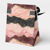 Ballotins Séquins noir et rose Agate Anniversaire Merci (Arrière)