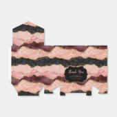 Ballotins Séquins noir et rose Agate Anniversaire Merci (Déplié)