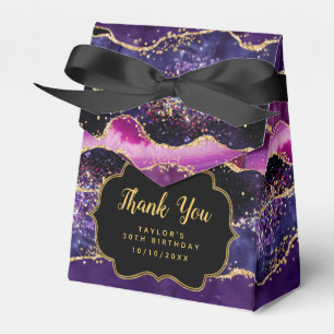 Ballotins Sequins Or Agate Violet Foncé Anniversaire Remerci