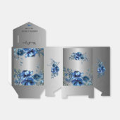 Ballotins Sérénité argentée : Bliss Floraux Bleus (Déplié)