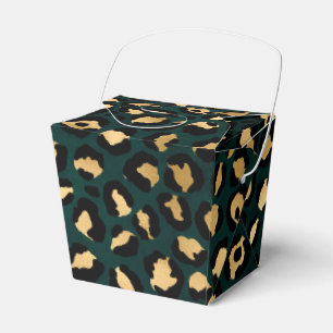Ballotins Série Teal et Or Léopard Design 1