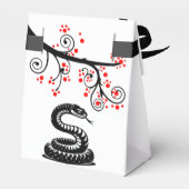 Ballotins Serpent du Nouvel An chinois et fleurs rouges (Arrière)