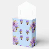 Ballotins Shabby Blue Pansy Floral Dot Party Ballotin (Ouvert)