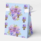 Ballotins Shabby Blue Pansy Floral Dot Party Ballotin (Arrière)