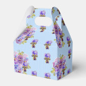 Ballotins Shabby Blue Pansy Floral Dot Party Ballotin (Arrière)