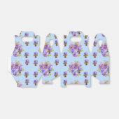 Ballotins Shabby Blue Pansy Floral Dot Party Ballotin (Déplié)