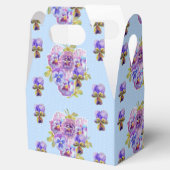 Ballotins Shabby Blue Pansy Floral Dot Party Ballotin (Ouvert)