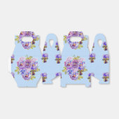 Ballotins Shabby Blue Pansy Floral Dot Party Ballotin (Déplié)