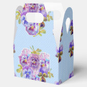 Ballotins Shabby Blue Pansy Floral Dot Party Ballotin (Ouvert)