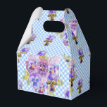 Ballotins Shabby Chic Blue En vichy Pansy Mariage Floral Cak<br><div class="desc">Shabby Chic Blue En vichy Pansy Floral Cake design,  avec un nom entièrement personnalisable. Conçu à partir d'un de mes dessins originaux de chat,  un must pour tous les amoureux de les chats!.</div>