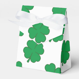 Ballotins Shamrock vert et blanc de Kelly, trèfle 4-Leaf