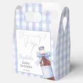 Ballotins She's Ready To Pop Blue Bow Baby Shower (Ouvert)