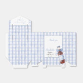 Ballotins She's Ready To Pop Blue Bow Baby Shower (Déplié)