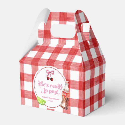 Ballotins She's Ready To Pop! Cherry Soda Pop Baby Shower (Arrière)