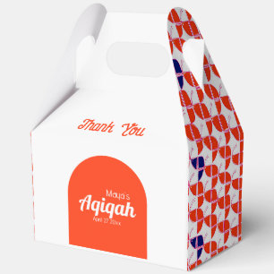 Ballotins SHRIMPLY White Orange Motif, Baby shower Aqiqah