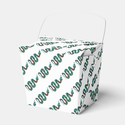 Ballotins Silhouette d'impression Brown et Turquoise de serp (Verso)