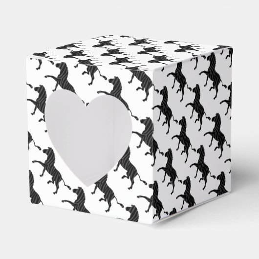 Ballotins Silhouette d'impression noir et gris Zebra (Verso)