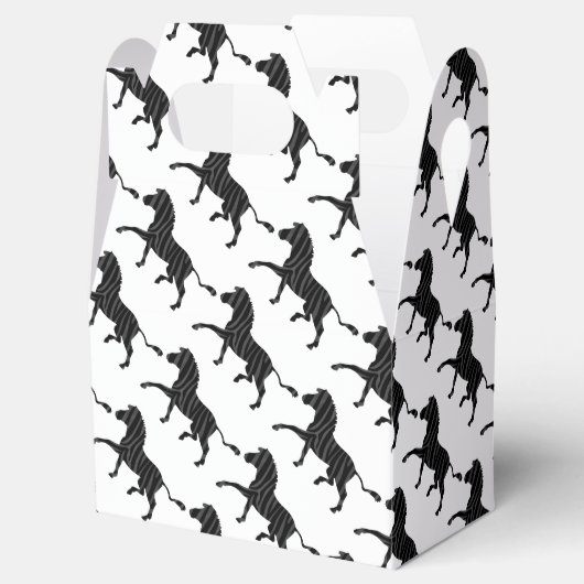 Ballotins Silhouette d'impression noir et gris Zebra (Ouvert)