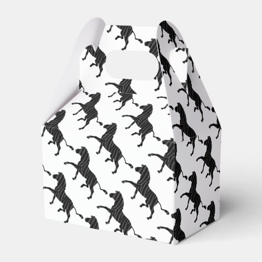 Ballotins Silhouette d'impression noir et gris Zebra (Verso)