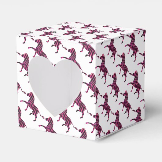 Ballotins Silhouette noire et rose chaud Zebra (Verso)