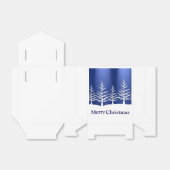 Ballotins Silhouettes d'arbre blanc Noël élégant (Déplié)