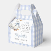 Ballotins Silly Goose Blue Gingham Baby Shower (Arrière)