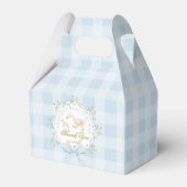 Ballotins Silly Goose Whimsical Blue Gingham Baby Shower (Arrière)