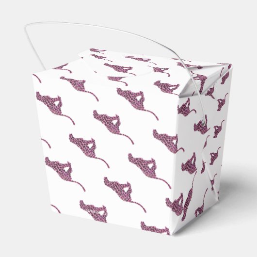 Ballotins Siloette d'impression Leopard noir et rose chaud (Arrière)