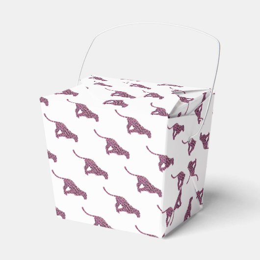 Ballotins Siloette d'impression Leopard noir et rose chaud (Verso)