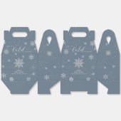 Ballotins Silver Blue Magical Winter Snowflake Baby Shower (Déplié)