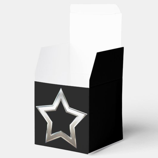Ballotins Silver brillant Forme étoile Outline Design numéri (Ouvert)