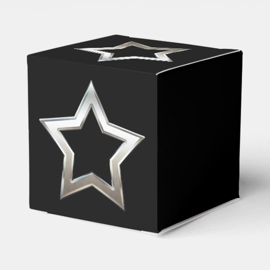 Ballotins Silver brillant Forme étoile Outline Design numéri (Arrière)