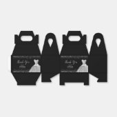 Ballotins Silver Dress Faux Glitter Quinceanera  (Déplié)