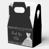 Ballotins Silver Dress Faux Glitter Sweet 16  (Ouvert)